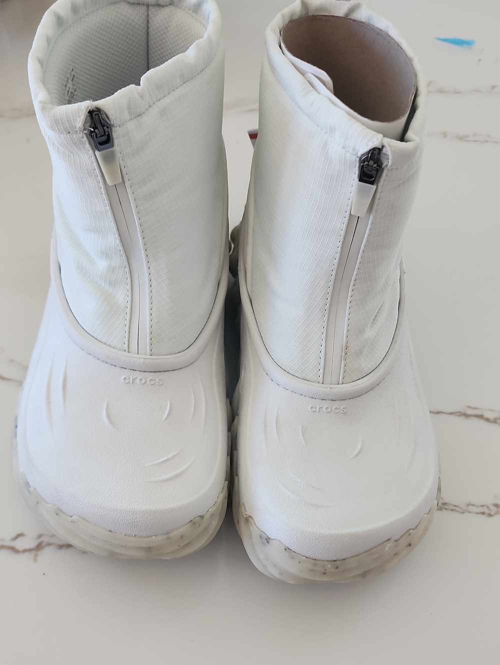 Crocs Echo Boot Z Shield White Unisex M9/W11 Waterproof Snow Boots NWT